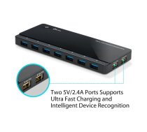 TP-Link UH720 7-port Hub USB 3.0 with 2 Charging Ports ( UH720 UH720 V1 UH720(UN) UH720-PROMO ) USB centrmezgli