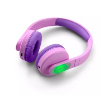 Philips Kids wireless on-ear headphones TAK4206PK/00 Volume limited 85 dB App-based parental controls Light-up ear cups Pink ( TAK4206PK/00 ) austiņas