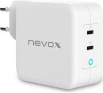 Nevox 100W DUAL USB-C Power Delivery - (PD) Charger GaN  white ( 1918 1918 ) aksesuārs mobilajiem telefoniem