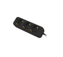 Lanberg PS0-03F-0150-BK power extension 1.5 m 3 AC outlet(s) Indoor Black ( PS0 03F 0150 BK PS0 03F 0150 BK ) elektrības pagarinātājs