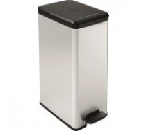 Curver Pedalspainis metalizets Slim Bin 40L sudraba 0802340582 ( 3253922340007 0802340582 213298 443833 VidaXL CEN-85867 CRV213298 ) atkritumu tvertne
