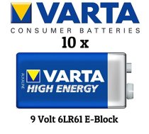 Varta High Energy 6LR61-PP3  alkaline  9V (4922-101-401) ( 04922121411 04922121411 04922121411 ) Baterija