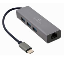 Gembird A-CMU3-LAN-01 USB-C Gigabit network adapter with 3-port USB 3.1 hub ( A CMU3 LAN 01 A CMU3 LAN 01 A CMU3 LAN 01 ) adapteris