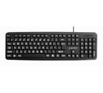 Gembird KB-US-103 Standard keyboard with BIG letters  US layout  black ( KB US 103 KB US 103 KB US 103 ) klaviatūra