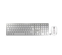 Cherry DW 9100 SLIM Wireless Desktop-Set (Tastatur und Maus kabellos weis/silber) ( JD 9100DE 1 ) klaviatūra