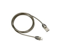 CANYON Micro USB 2.0 standard cable Power Data output 5V 2A OD 3.5mm metallic Jacket 1m gun color 0.04kg ( CNS USBM5DG 13148521 ) kabelis vads