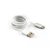 Sbox USB-Type C M/M 1.5m USB-TYPEC-15W white ( 0616320536305 0616320536305 USB TYPEC 15W ) USB kabelis