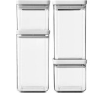 4x1 Brabantia TASTY+ Square Canister Light Grey ( 12 25 69 12 25 69 )