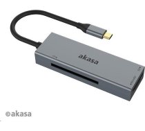 Akasa USB 3.2 Gen1 Type-C 3-in-1 Card Reader - silber ( AK CR 09BK AK CR 09BK AK CR 09BK ) karšu lasītājs