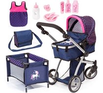 BAYER DOLL PRAM  COMBI COT MEGA SET 18354AC ( 18354AC 18354AC )