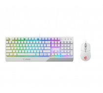 MSI Vigor GK30 Combo USB QWERTY Keyboard + Mouse GM11 White ( S11 04US319 CLA S11 04US319 CLA VIGORGK30COMBOWHITEUS ) klaviatūra