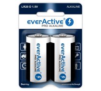 Alkaline batteries everActive Pro Alkaline LR20 D - blister card - 2 pieces ( EVLR20 PRO EVLR20 PRO EVLR20 PRO ) Baterija