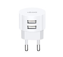 USAMS Charger T20 2XUSB 2 1A Round ( 6958444970035 63939-uniw USA000451 ) iekārtas lādētājs