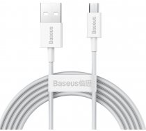 Baseus  Superior Fast Charging Data Cable MicroUSB 2m White CAMYS-A02 ( 6953156208506 6953156208506 BSU2825WHT ) USB kabelis