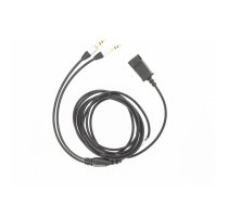 Tellur QD to 2 x Jack 3.5mm adapter cable 2.2m black   ( 5949120003391 TLL416003 ) USB kabelis