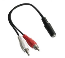 Wentronic Goobay Kabelis 2xRCA spr./ 3.5mm st.ligzda 0 2m ( 4040849500923 2xRCA-3.5SF/02 ) kabelis video audio