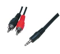 Goobay Vads 2xRCA-3.5mm stereo kontaktdaksina 10m ( 4040849516528 2xRCA-3.5S/10 ) kabelis video audio