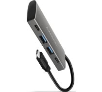 Axagon HMC-4G2 - USB 3.2 Gen 2 (3.1 Gen 2) Type-C - USB 3.2 Gen 2 (3.1 Gen 2) Type-A - USB 3.2 Gen 2 (3.1 Gen 2) Type-C - 10000 Mbit/s - Met ( HMC 4G2 ZUUS-496 ) USB kabelis