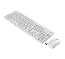 MK295 Silent Wireless Combo - OFF WHITE - FRA - 2.4GHZ - N/A - CENTRAL ( 920 009820 ) klaviatūra