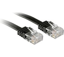 Lindy U/UTP Flat PatchCord Cat6. CU. Black. 0.3m ( 4002888475204 47520 LINDY 47520 ) tīkla kabelis