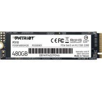 Patriot P310 - solid state drive - 480 GB - PCI Express 3.0 x4 (NVMe) ( P310P480GM28 ) SSD disks