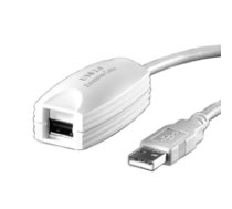 Value USB 2.0 Extender 1 Port white 5 m 7611990120536 ( 12.99.1100 ) USB kabelis