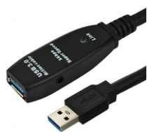 MicroConnect Active USB 3.0 cable  A-A M-F With integrated repeater  10m 5706998252869 DA-73105 ( USB3.0AAF10A USB3.0AAF10A USB3.0AAF10A )