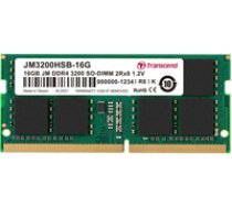 Transcend 16GB DDR4 3200 MT/s SODIMM 260pin 1R x8 unbuffered ( JM3200HSB 16G ) operatīvā atmiņa