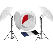 Zestaw studyjny Massa Zestaw do fotografii bezcieniowej 2x 600W / 2x parasolka 84cm / namiot 40cm SB3193 (5903876998868) ( JOINEDIT26217714 ) foto  video aksesuāri