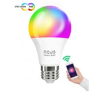 Nous LED E27  230V  9W  810lm  2700K - 6500K  RGB  SMART Wi-Fi  vadams caur aplikaciju  TUYA / Smart Life  P3 ( 5907772033142 NOUS P3 ) apgaismes ķermenis