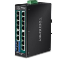 TrendNET 16-port Gigabit Switch Hardened Industrial  DIN-Rail 710931161748 ( TI PG162 TI PG162 TI PG162 )