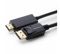 MicroConnect DisplayPort to HDMI Cable 2m DisplayPort Male - HDMI Male 5704327883777 ( MC DP HDMI 200 MC DP HDMI 200 MC DP HDMI 200 ) kabelis video  audio