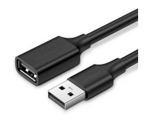 UGREEN US103 USB 2.0 extension cable 1.5m (black) ( 6957303813155 10315 UGR396BLK UGREEN/10315 ) USB kabelis