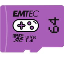 EMTEC MicroSD Card  64GB SDXC CL.10 UHS1 U3 V30 A1 Gaming ( ECMSDM64GXCU3G ECMSDM64GXCU3G ECMSDM64GXCU3G ) atmiņas karte