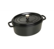 Staub Oval Cocotte  29cm cast iron  black ( 40509 315 0 40509 315 0 40509 315 0 )