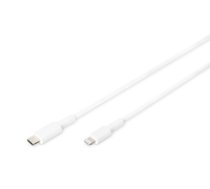 DIGITUS Daten-/Ladekabel USB-C - Lightning MFI 1 m white unterstützt PD 2.0 Fast Charging Datenrate: 480 Mbit/s - 1 Stück (DB-600109-01 ( DB 600109 010 W 4016032469957 ) USB kabelis