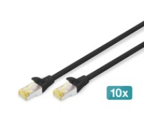 DIGITUS CAT 6A S/FTP Patchkabel 10 Stuck 2m schwarz ( DK 1644 A 020 BL 10 4016032469162 ) tīkla kabelis
