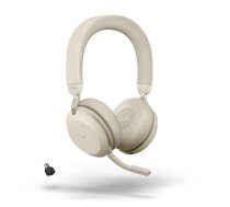 Jabra Evolve2 75 MS Stereo Headset On-Ear beige (Bluetooth kabellos  ANC  USB-C) ( 27599 999 898 27599 999 898 27599 999 898 )