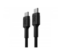 Cable Green Cell USB-C - USB-C 30cm  fast charging Power Delivery (60W)  Ultra Charge  QC 3.0 ( GREEN KABGC31 KABGC31 KABGC31 ) iekārtas lādētājs