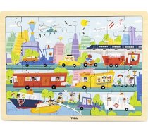 Viga 44582 Puzzle na podkladce 48 elementow - poznajemy transport w miescie 3996 (6971608445828) ( JOINEDIT27954133 ) puzle puzzle