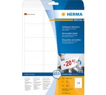 Herma Etykiety odklejalne 4203 Movables  A4  63.5 x 46.6 mm  biale  papier matowy  450 szt.  zaokraglone narozniki (4203) 4203 (4008705042031) ( JOINEDIT26401033 ) uzlīmju printeris