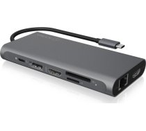 RaidSonic ICY BOX IB-DK4050-CPD - Docking Station - 2 x HDMI DP 4250078170525 ( IB DK4050 CPD ) USB centrmezgli