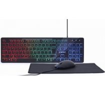 Gembird KBS-UML-01 3-in-1 backlight desktop set black US layout ( KBS UML 01 ) klaviatūra
