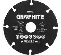 Graphite Tarcza Tnaca Hm Do Drewna I Tworzyw Sztucznych 115 X 22.2 mm 55H697 V31AC-TOP-55H697 (5902062507013) ( JOINEDIT25703067 )