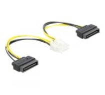 DELOCK Stromkabel 2 x SATA 15 Pin Stecker zu 8 Pin EPS Stec ( 83020 83020 83020 ) kabelis  vads