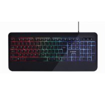 Gembird KB-UML-03 Slim multimedia keyboard with RGB backlight  black  US layout ( KB UML 03 KB UML 03 ) klaviatūra