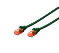 ASSMANN DIGITUS CAT 6 U/UTP PATCH CABLE AWG 26/7 GREEN 0.25M ( DK 1617 0025/G DK 1617 0025/G ) tīkla kabelis