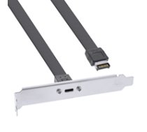 InLine Slotblende USB Typ-C zu USB 3.1 Frontpanel Key-A intern 0 5 m ( 33446H Inline_ 33446H ) kabelis video audio