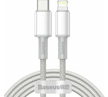 Kabel USB-C do Lightning Baseus High Density Braided  20W  PD  2m (bialy) ( CATLGD A02 CATLGD A02 CATLGD A02 ) tīkla kabelis