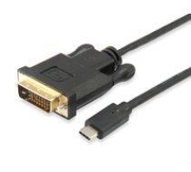 Equip Adapter USB-C - DVI-D (24+1)  1920x1200/60Hz 1.80m sw Polybeutel ( 133468 133468 133468 ) adapteris